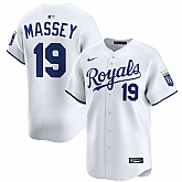 Men's Kansas City Royals #19 Michael Massey White 2024 Home Limited Stitched Jersey Dzhi,baseball caps,new era cap wholesale,wholesale hats